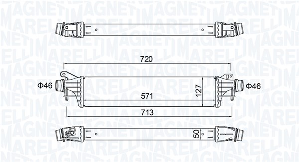 MAGNETI MARELLI Ladeluftkøler 351319205870 for VAUXHALL