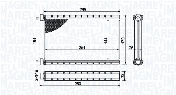 MAGNETI MARELLI Varmeelement, kabinevarme 350218504000 for BMW
