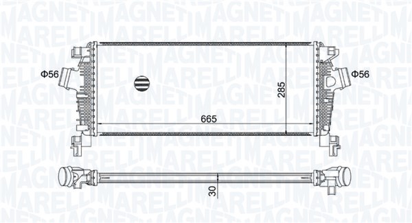 MAGNETI MARELLI Ladeluftkøler 351319205890 for VAUXHALL