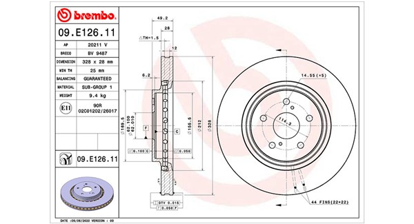 MAGNETI MARELLI Bremseskive 360406169401 328mm 28mm for LEXUS