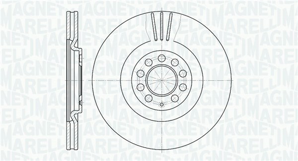 MAGNETI MARELLI Bremseskive 361302040660 312mm 25mm for VW