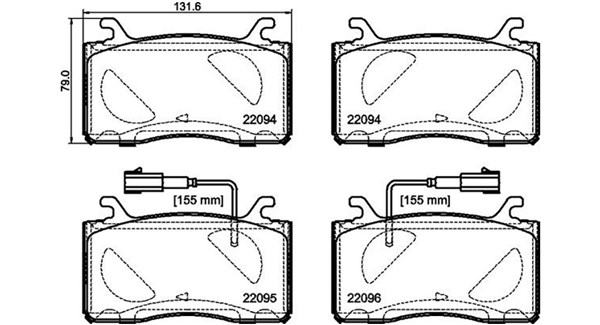 MAGNETI MARELLI Bremseklodser 363700423187 for ALFA ROMEO