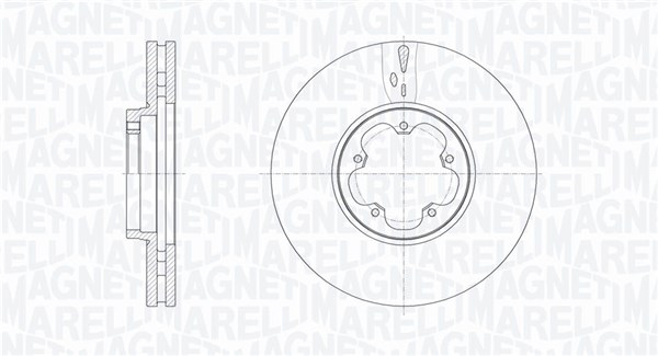 MAGNETI MARELLI Bremseskive 361302040793 308mm 33mm for FORD