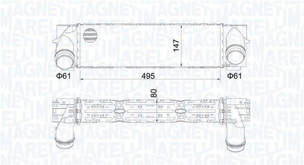 MAGNETI MARELLI Ladeluftkøler 351319205610 for BMW