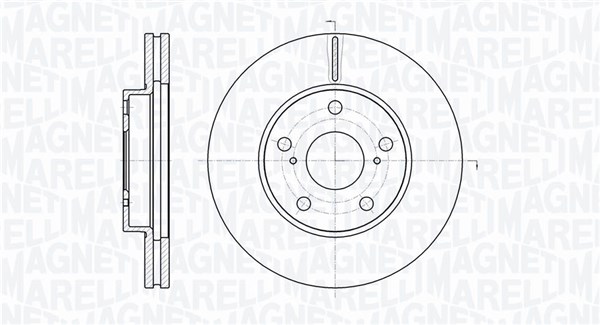 MAGNETI MARELLI Bremseskive 361302040744 273mm 26mm for TOYOTA