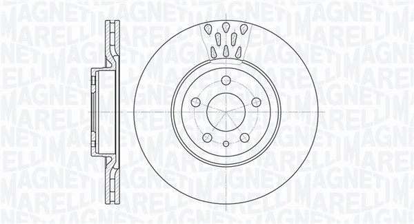 MAGNETI MARELLI Bremseskive 361302040258 284mm 22mm for OPEL FIAT ALFA ROMEO LANCIA VAUXHALL