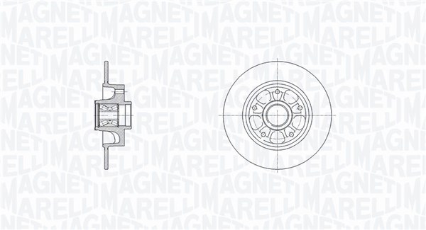 MAGNETI MARELLI Bremseskive 361302040819 260mm 8mm for RENAULT