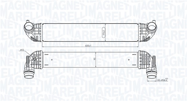 MAGNETI MARELLI Ladeluftkøler 351319205860 for VAUXHALL