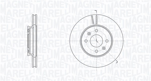 MAGNETI MARELLI Bremseskive 361302040775 256mm 22mm for KIA KIA (DYK)