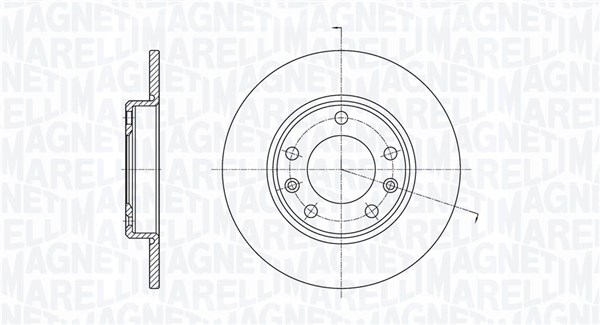 MAGNETI MARELLI Bremseskive 361302040704 249mm 10mm for PEUGEOT