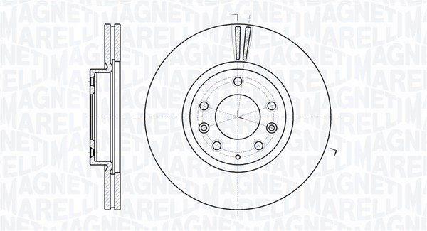 MAGNETI MARELLI Bremseskive 361302040754 299mm 25mm for MAZDA MAZDA (FAW)