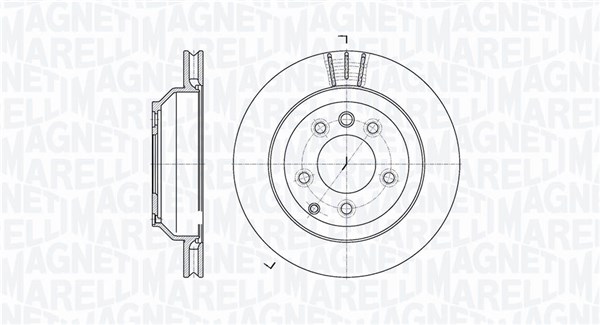 MAGNETI MARELLI Bremseskive 361302040681 330mm 28mm for VW PORSCHE