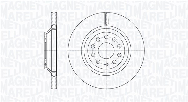 MAGNETI MARELLI Bremseskive 361302040735 310mm 22mm for VW VW (FAW)