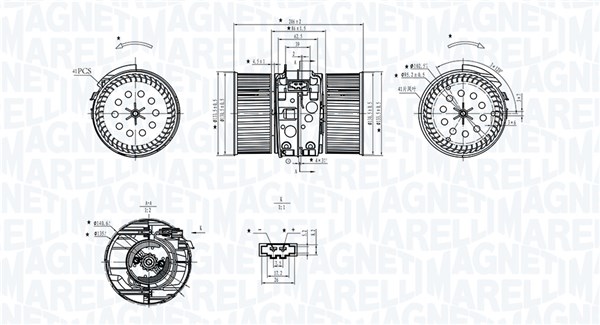 MAGNETI MARELLI Kabineblæser 069412748010 for VAUXHALL NISSAN RENAULT ALFAROME/FIAT/LANCI