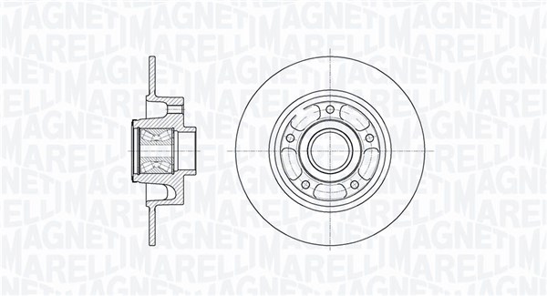 MAGNETI MARELLI Bremseskive 361302040683 260mm 8mm for RENAULT