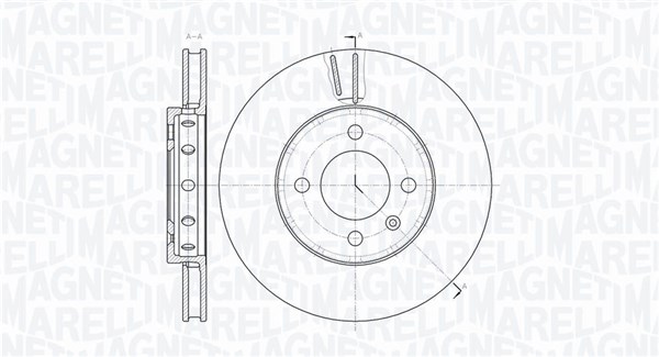 MAGNETI MARELLI Bremseskive 361302040778 256mm 22mm for SKODA VW