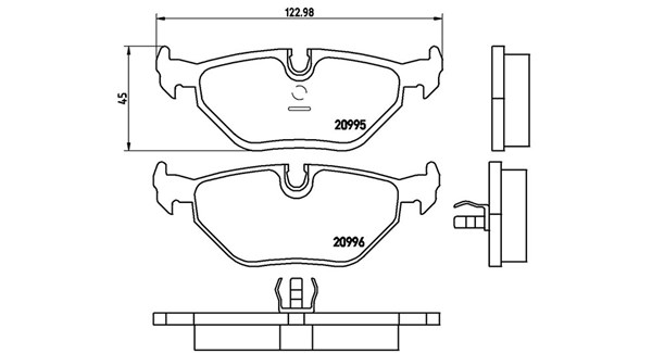 MAGNETI MARELLI Bremseklodser 363700406011 for BMW