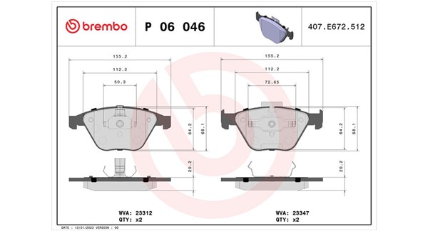 MAGNETI MARELLI Bremseklodser 363700406046 for BMW