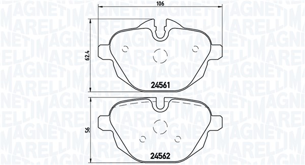 MAGNETI MARELLI Bremseklodser 363700406064 for BMW BMW (BRILLIANCE)