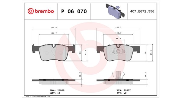 MAGNETI MARELLI Bremseklodser 363700406070 for BMW
