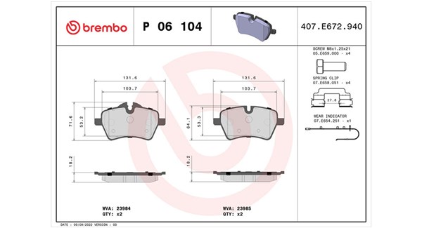 MAGNETI MARELLI Bremseklodser 363700406104 for MINI