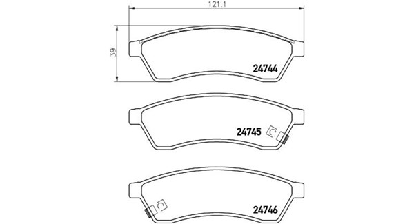 MAGNETI MARELLI Bremseklodser 363700410060 for CHEVROLET SUZUKI