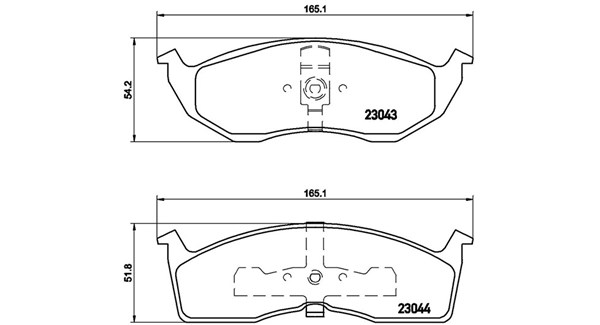 MAGNETI MARELLI Bremseklodser 363700411008 for CHRYSLER DODGE