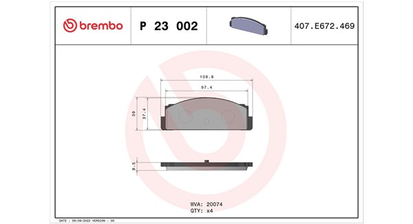 MAGNETI MARELLI Bremseklodser 363700423002 for TALBOT FIAT ALFA ROMEO