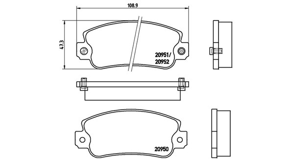 MAGNETI MARELLI Bremseklodser 363700423013 for ALFA ROMEO FIAT LANCIA FSO VW