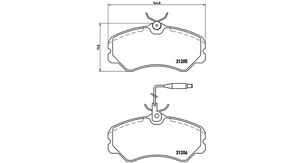 MAGNETI MARELLI Bremseklodser 363700423023 for PEUGEOT FIAT