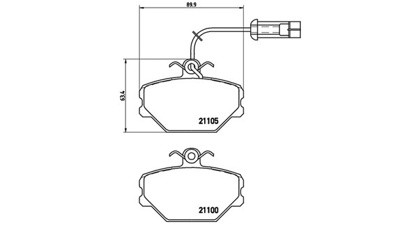 MAGNETI MARELLI Bremseklodser 363700423044 for FIAT