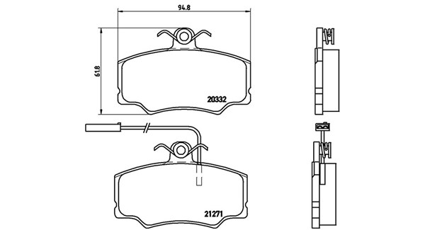 MAGNETI MARELLI Bremseklodser 363700423048 for ALFA ROMEO FIAT