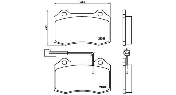 MAGNETI MARELLI Bremseklodser 363700423052 for DODGE LANCIA CHRYSLER