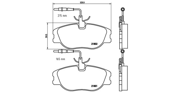 MAGNETI MARELLI Bremseklodser 363700423061 for PEUGEOT FIAT LANCIA