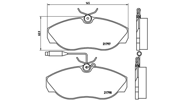 MAGNETI MARELLI Bremseklodser 363700423068 for PEUGEOT FIAT