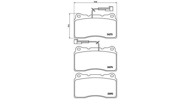 MAGNETI MARELLI Bremseklodser 363700423098 for FIAT ALFA ROMEO VOLVO