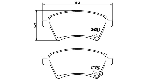 MAGNETI MARELLI Bremseklodser 363700423105 for FIAT SUZUKI
