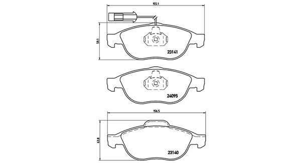 MAGNETI MARELLI Bremseklodser 363700423114 for ALFA ROMEO LANCIA