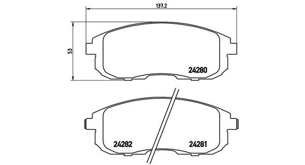 MAGNETI MARELLI Bremseklodser 363700423126 for NISSAN SUZUKI NISSAN (DFAC)