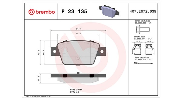 MAGNETI MARELLI Bremseklodser 363700423135 for LANCIA FIAT