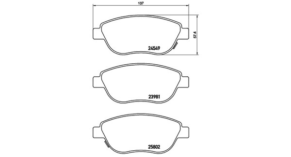 MAGNETI MARELLI Bremseklodser 363700423153 for FIAT