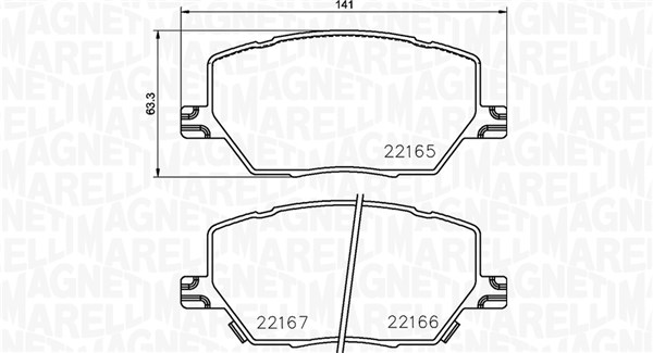 MAGNETI MARELLI Bremseklodser 363700423164 for FIAT JEEP ALFA ROMEO JEEP (GAC FCA) CHRYSLER