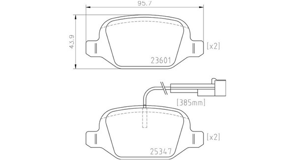 MAGNETI MARELLI Bremseklodser 363700423181 for ABARTH