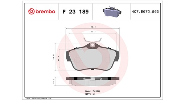 MAGNETI MARELLI Bremseklodser 363700423189 for FIAT