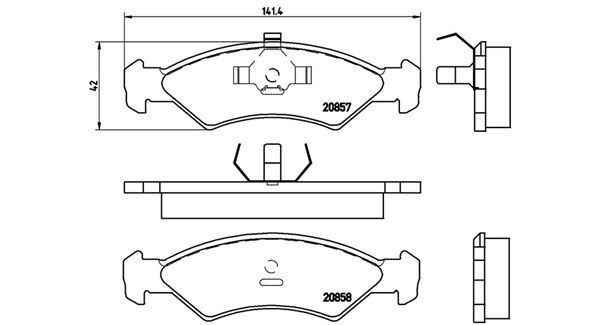 MAGNETI MARELLI Bremseklodser 363700424016 for FORD