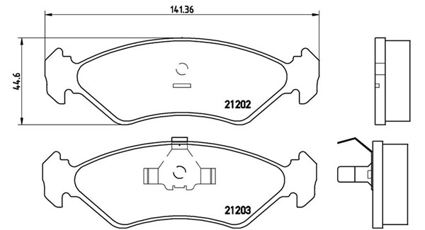 MAGNETI MARELLI Bremseklodser 363700424028 for FORD