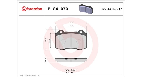 MAGNETI MARELLI Bremseklodser 363700424073 for FORD