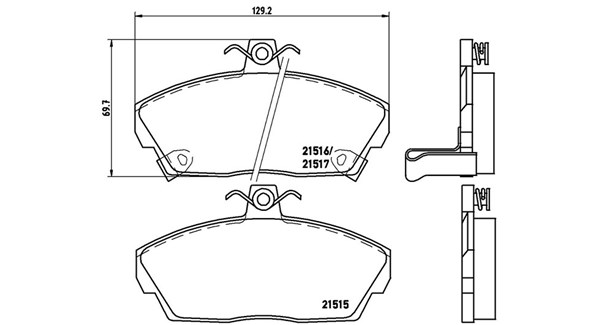 MAGNETI MARELLI Bremseklodser 363700428020 for HONDA ROVER MG