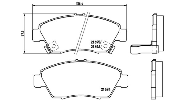 MAGNETI MARELLI Bremseklodser 363700428023 for ISUZU HONDA ACURA NISSAN