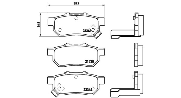 MAGNETI MARELLI Bremseklodser 363700428025 for HONDA ISUZU